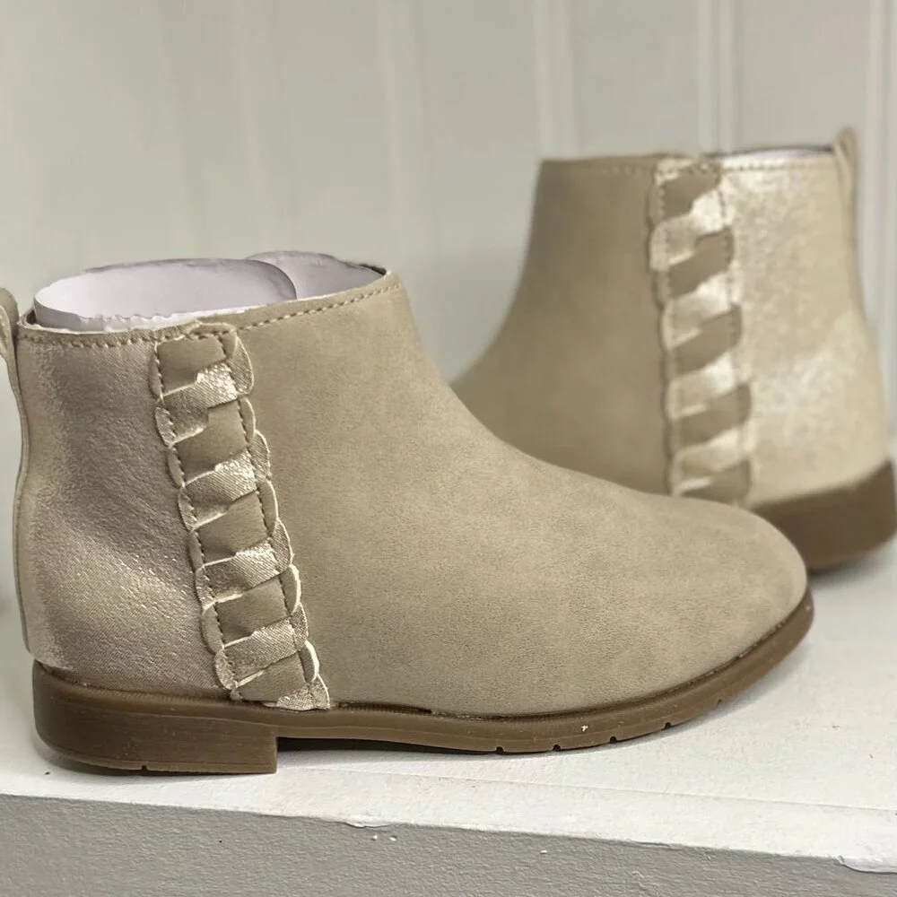 Stride Rite Taupe Carolyn Boot Size 9.5 Toddler